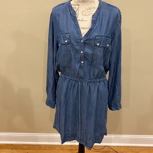 GAP Denim Tencel Chambray Utility Dress